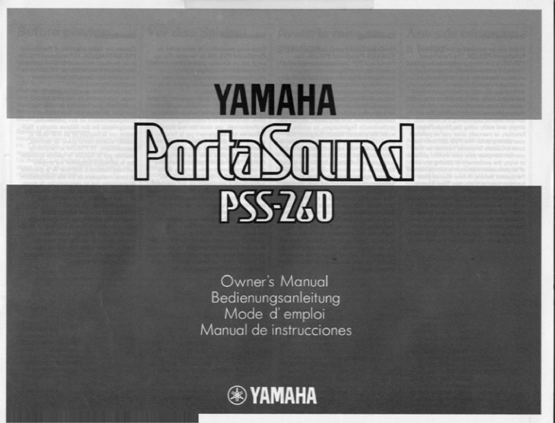 Yamaha PortaSound PSS-260 User manual