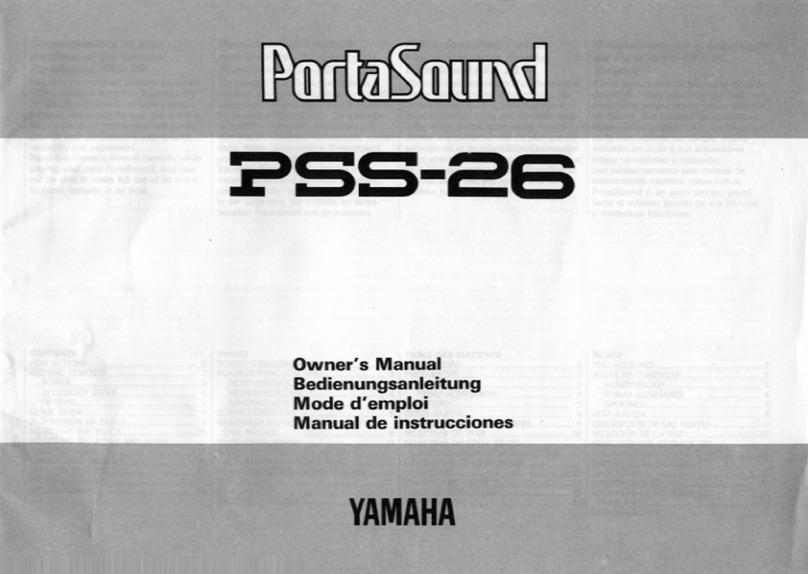 Yamaha PortaSound PSS-26 User manual Yamaha PortaSound PSS-26 User manual