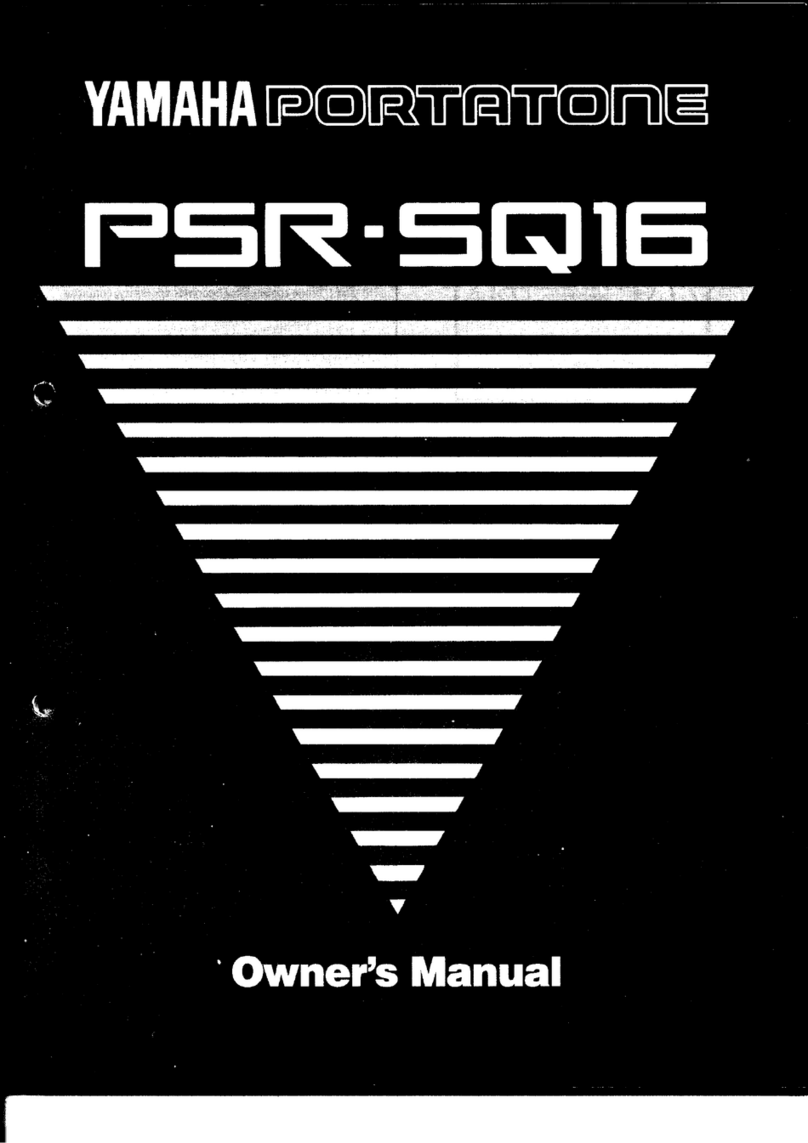Yamaha PORTATONE PSR-SQ16 owner's manual