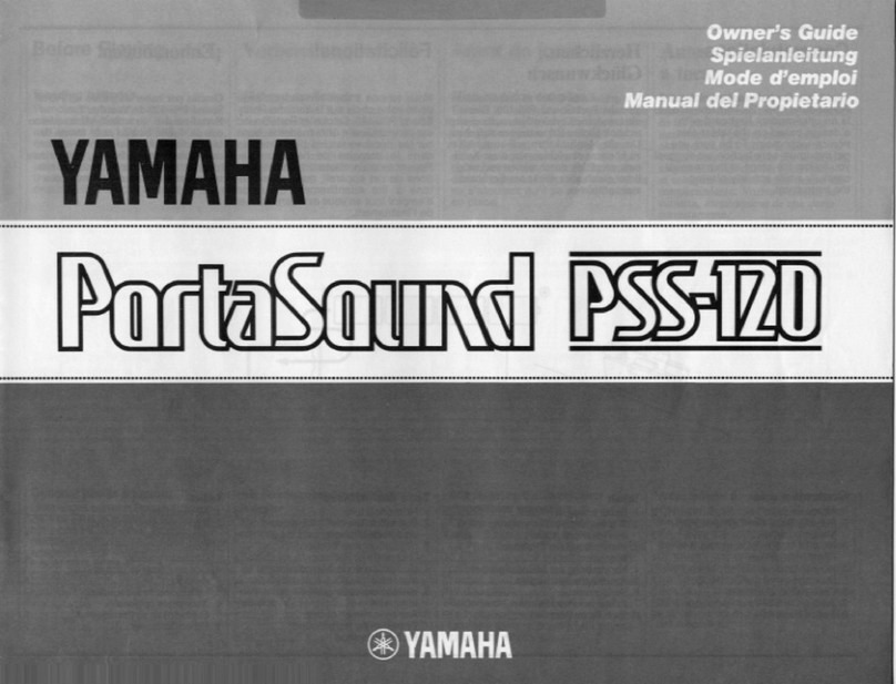 Yamaha PortaSound PSS-120 owner's guide