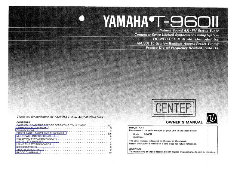 Yamaha T-960II User manual