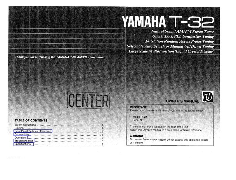 Yamaha T-32 User manual
