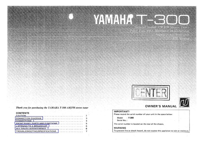 Yamaha T-300 User manual
