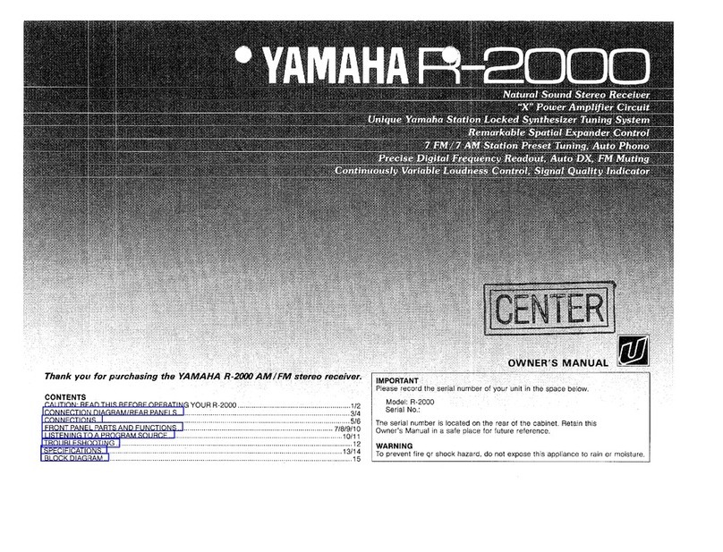 Yamaha R-2000 User manual