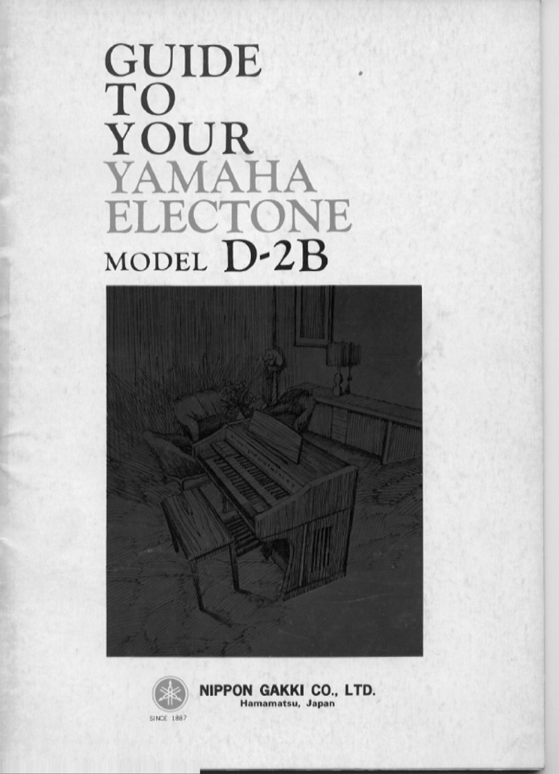 Yamaha Electone D-2B User manual Yamaha Electone D-2B User manual
