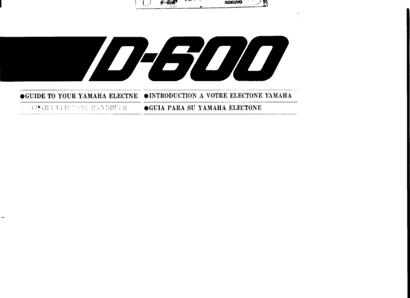 Yamaha Electone D-600 user guide