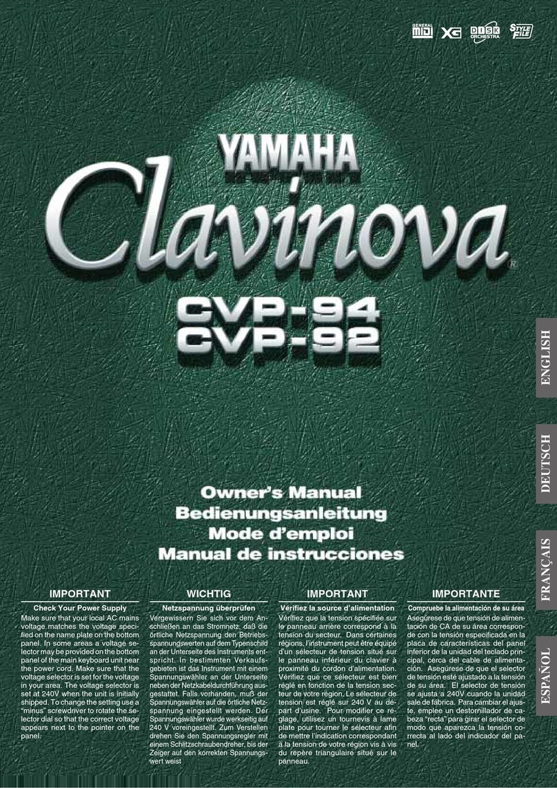 Yamaha Clavinova CVP-92 User manual