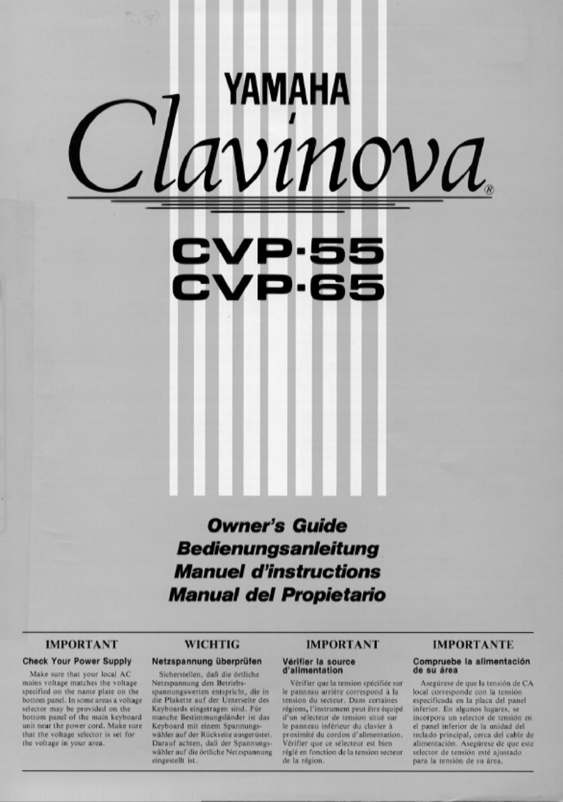 Yamaha Clavinova CVP-55 owner's guide