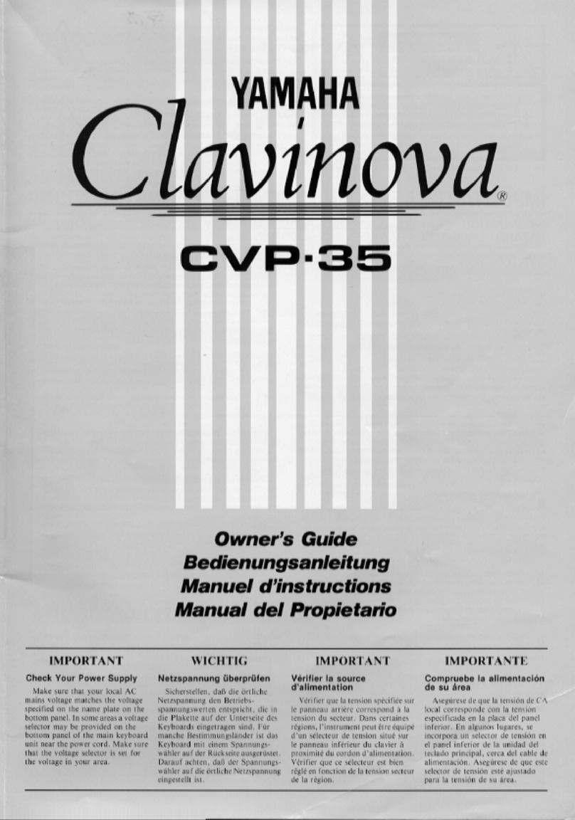 Yamaha Clavinova CVP-35 owner's guide
