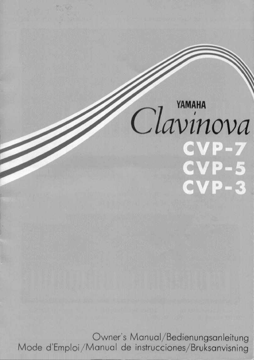 Yamaha Clavinova CVP-3 owner's manual