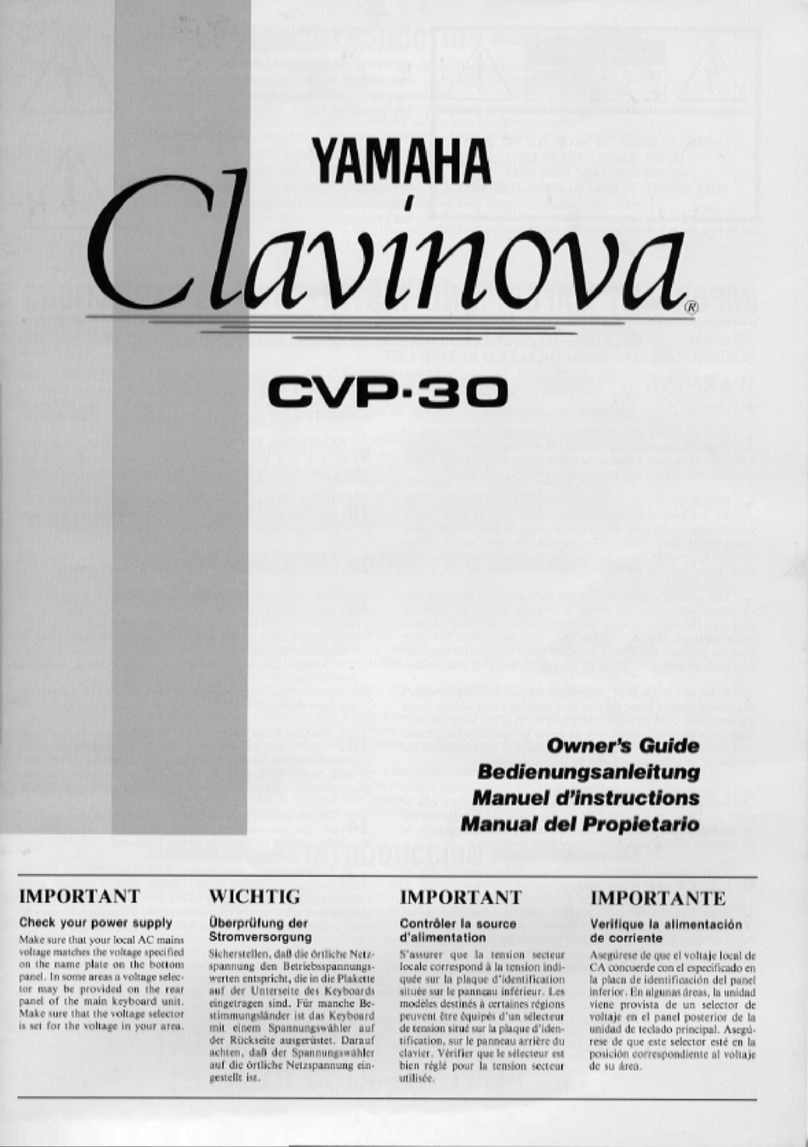 Yamaha Clavinova CVP-30 User manual