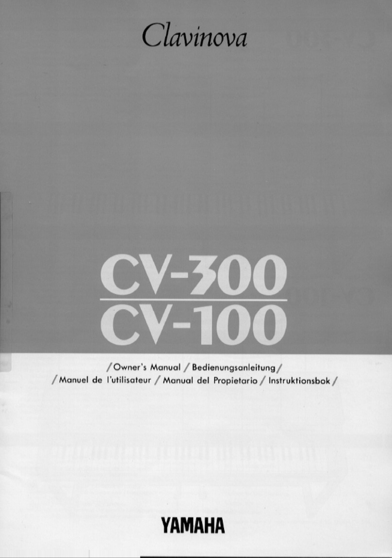 Yamaha Clavinova CV-100 owner's manual