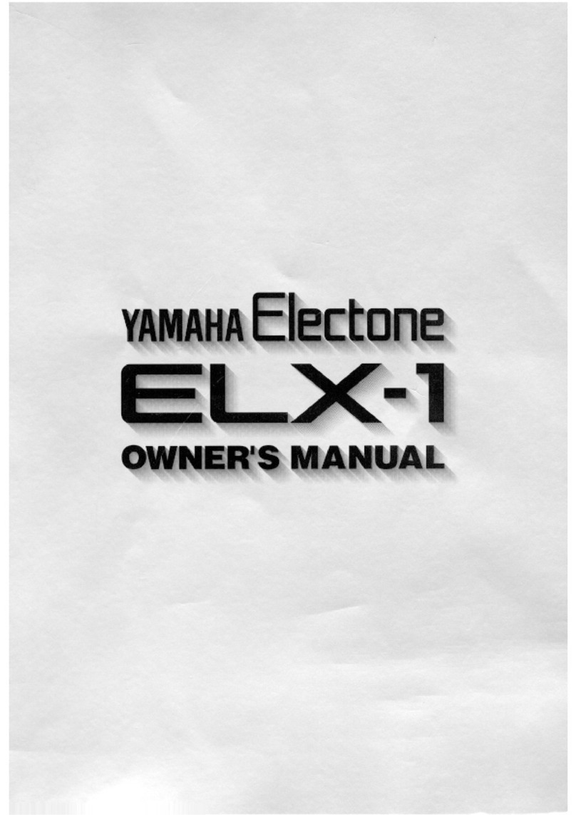 Yamaha Electone ELX-1 owner's manual