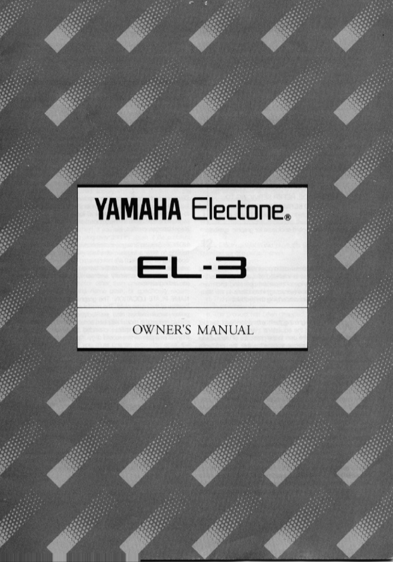 Yamaha Electone EL-3 User manual