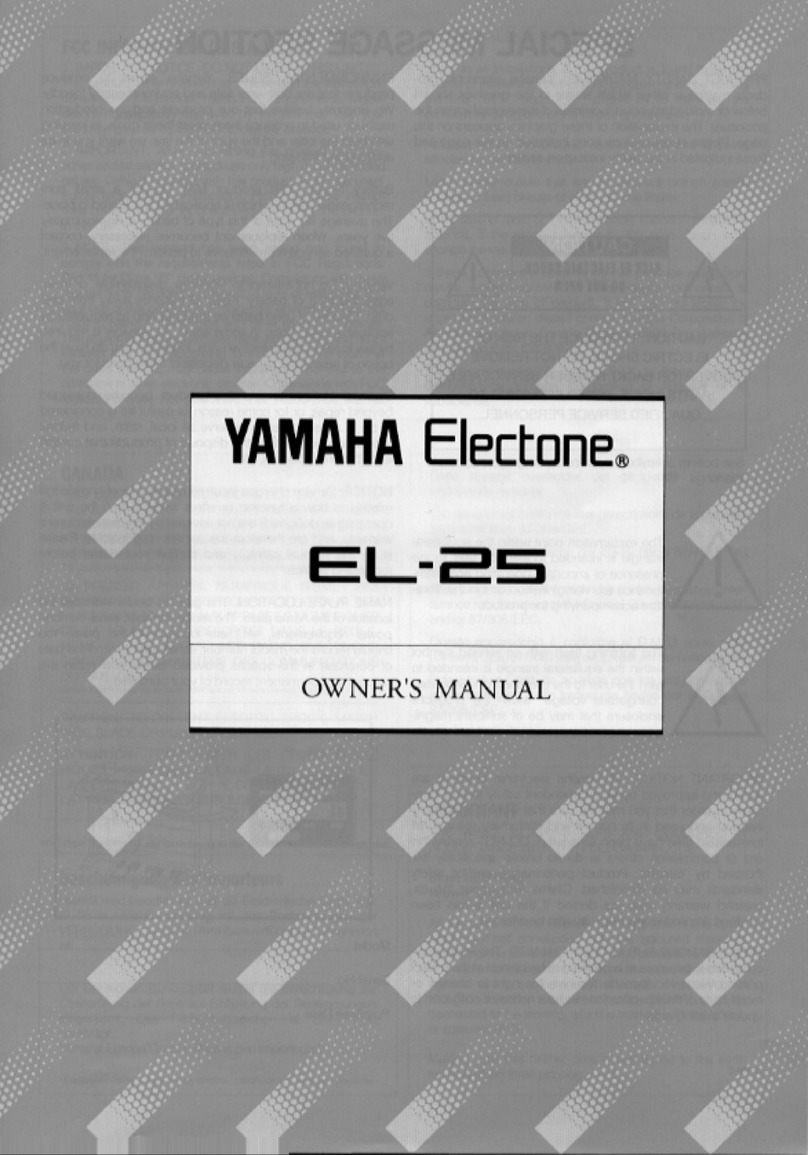 Yamaha Electone EL-25 owner's manual