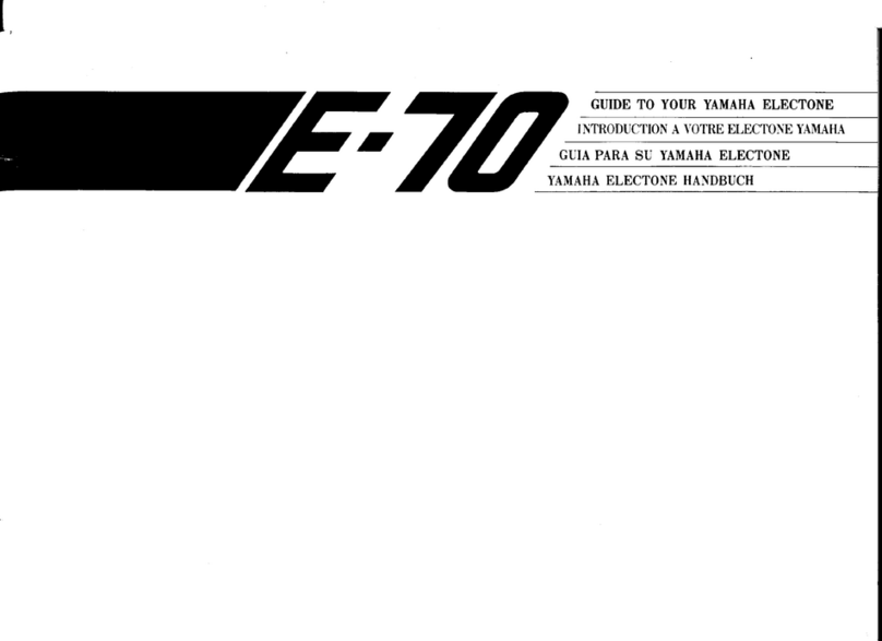 Yamaha Electone E-70 user guide