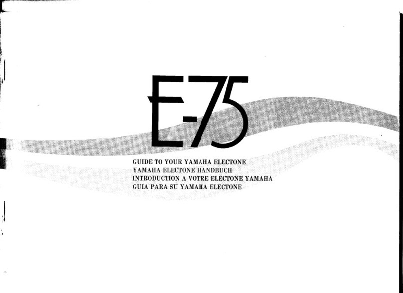 Yamaha Electone E-75 user guide