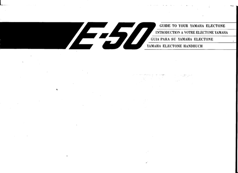 Yamaha Electone E-50 User manual Yamaha Electone E-50 User manual