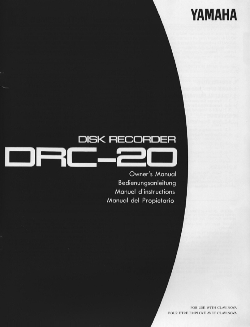 Yamaha DRC-20 User manual Yamaha DRC-20 User manual