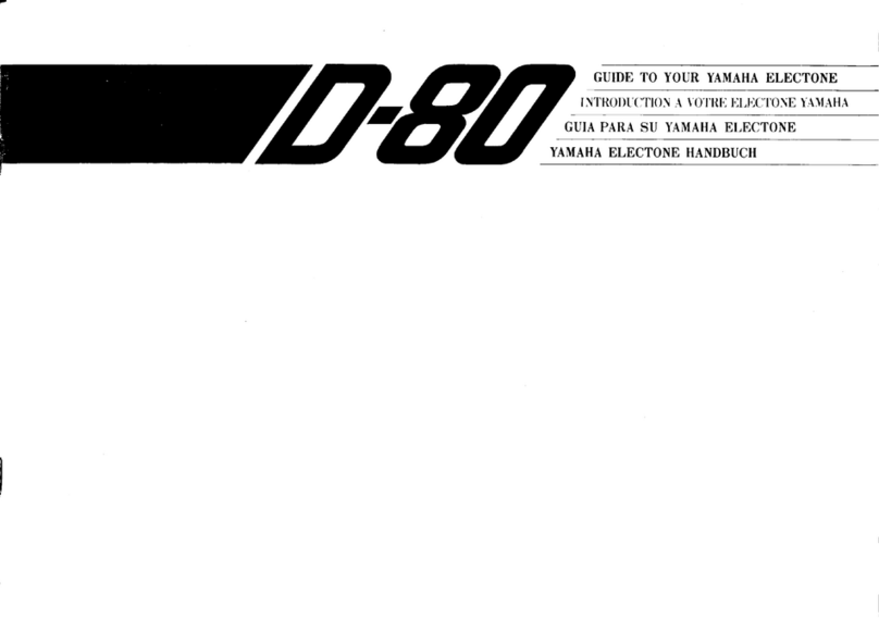 Yamaha Electone D-80 user guide