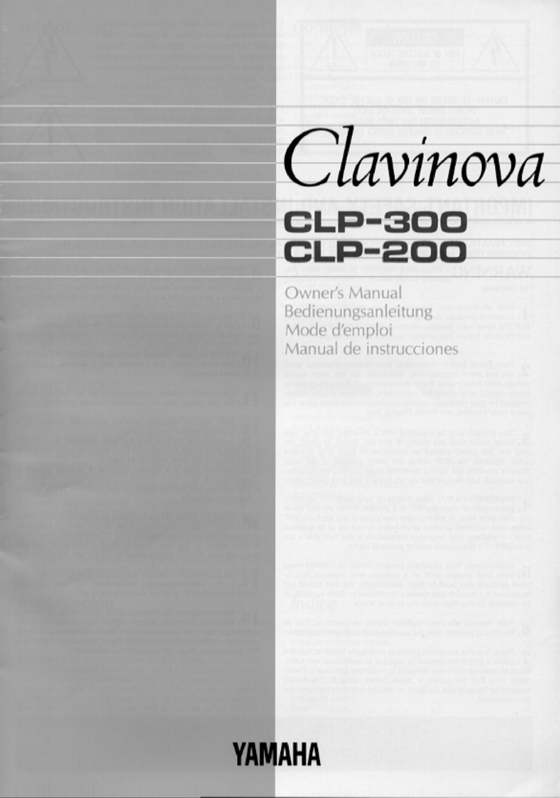 Yamaha Clavinova CLP-200 owner's manual