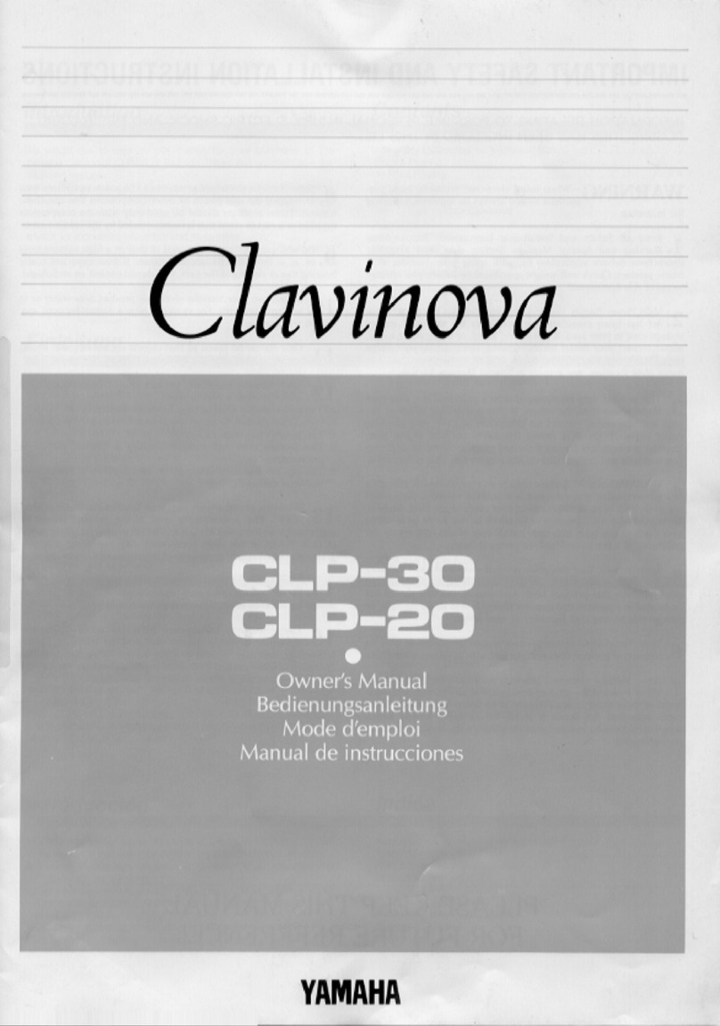 Yamaha Clavinova CLP-20 owner's manual