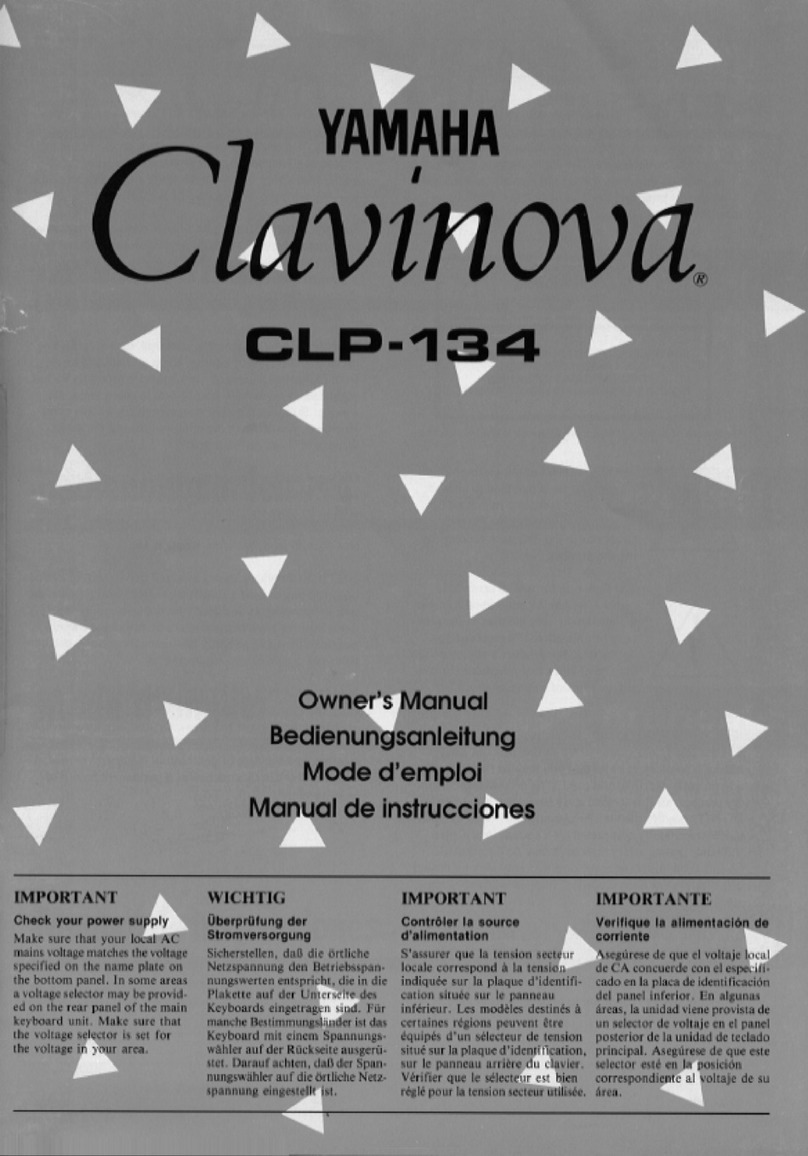 Yamaha Clavinova CLP-134 User manual
