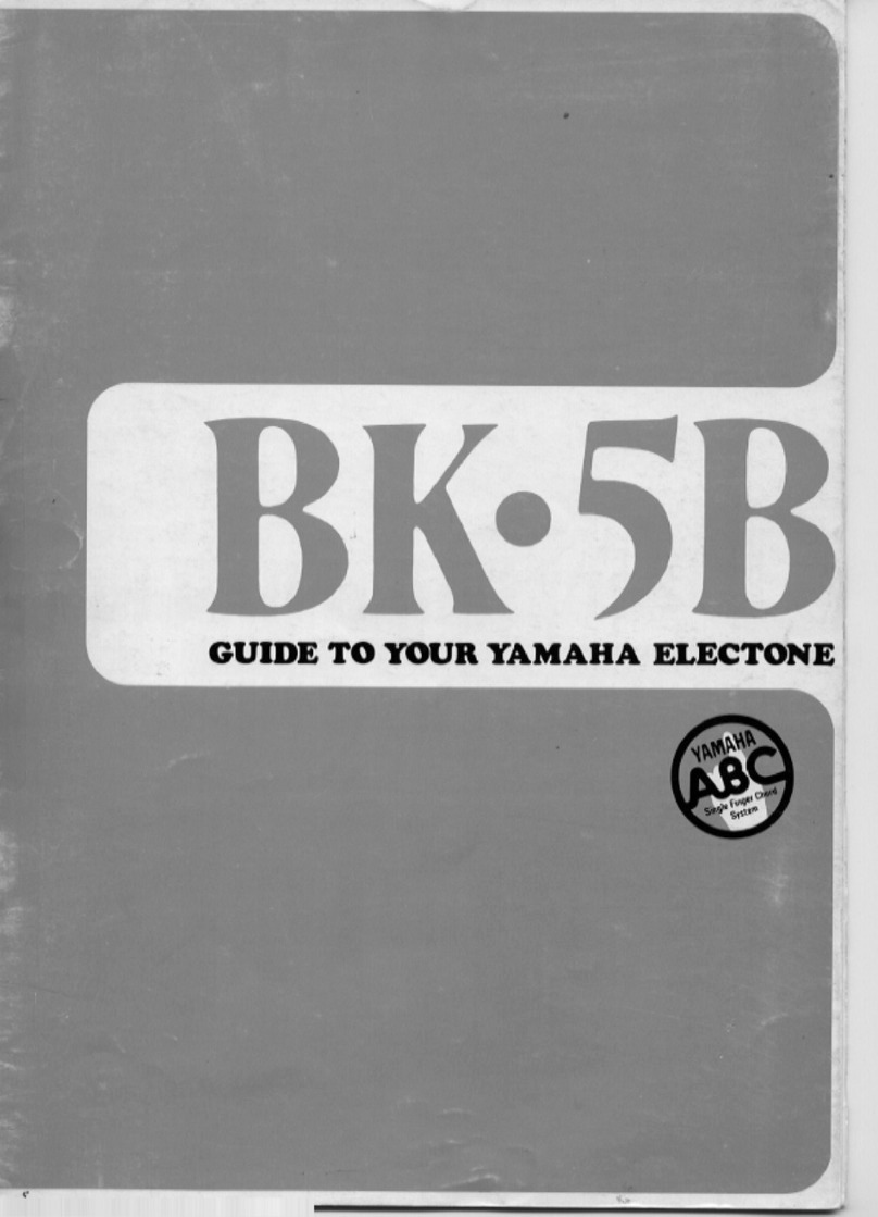 Yamaha Electone BK-5B User manual Yamaha Electone BK-5B User manual