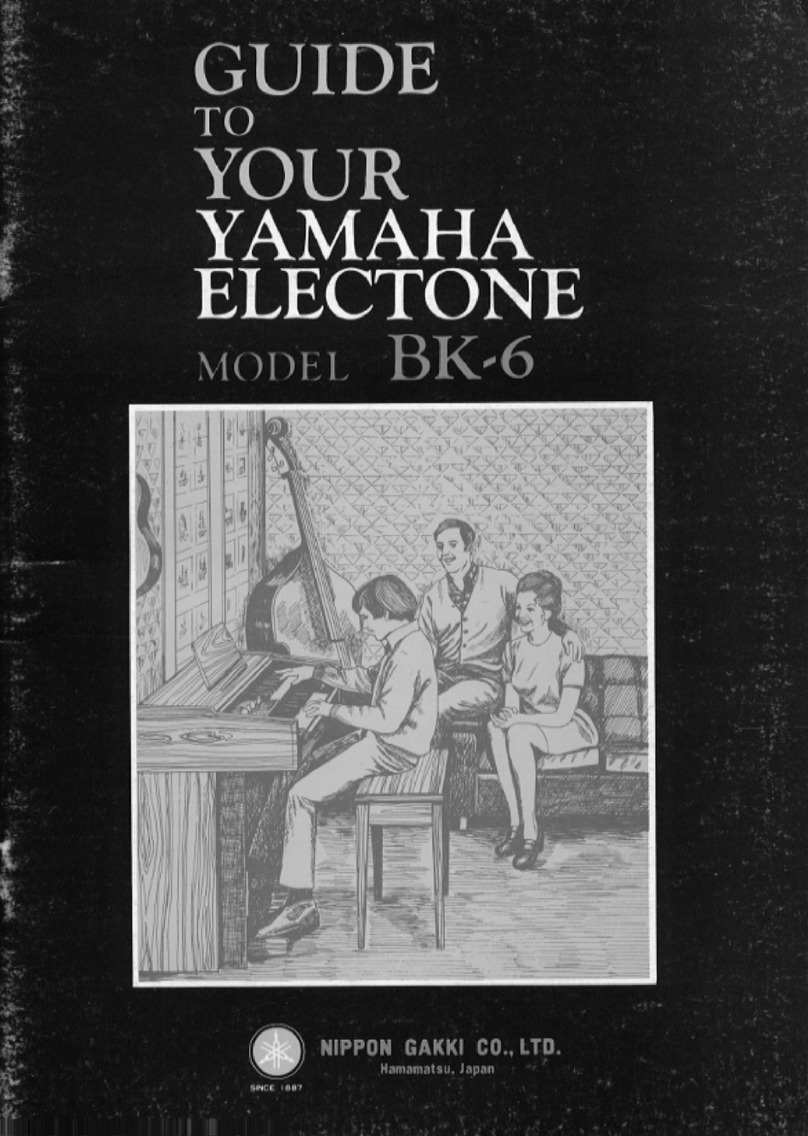 Yamaha Electone BK-6 User manual