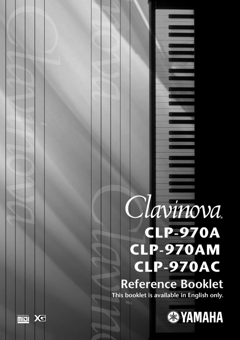 Yamaha Clavinova CLP-970AM Reference booklet