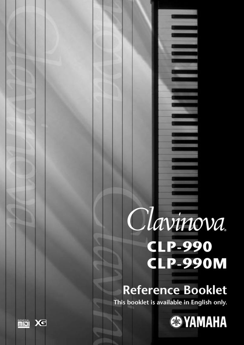 Yamaha Clavinova CLP-990 Reference booklet