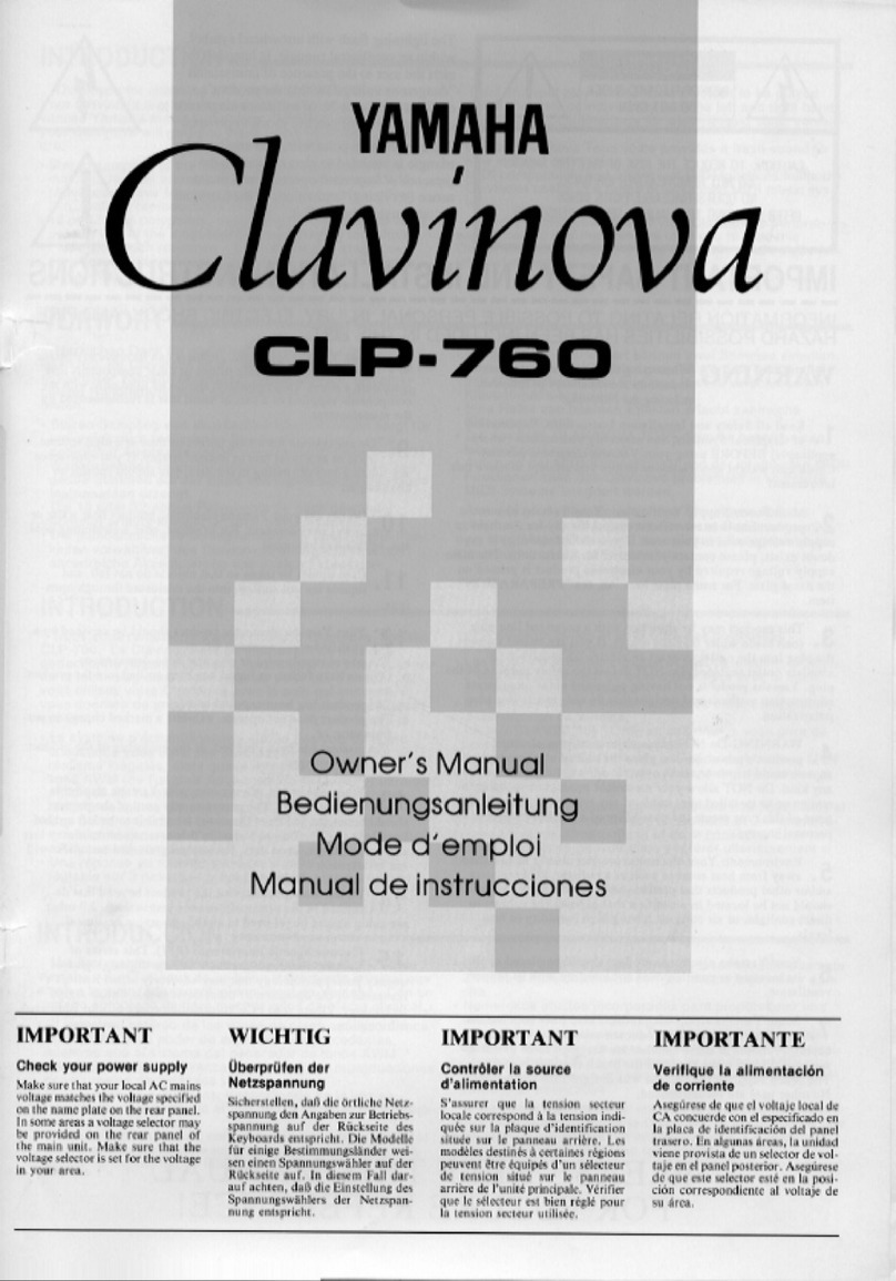 Yamaha Clavinova CLP-760 User manual
