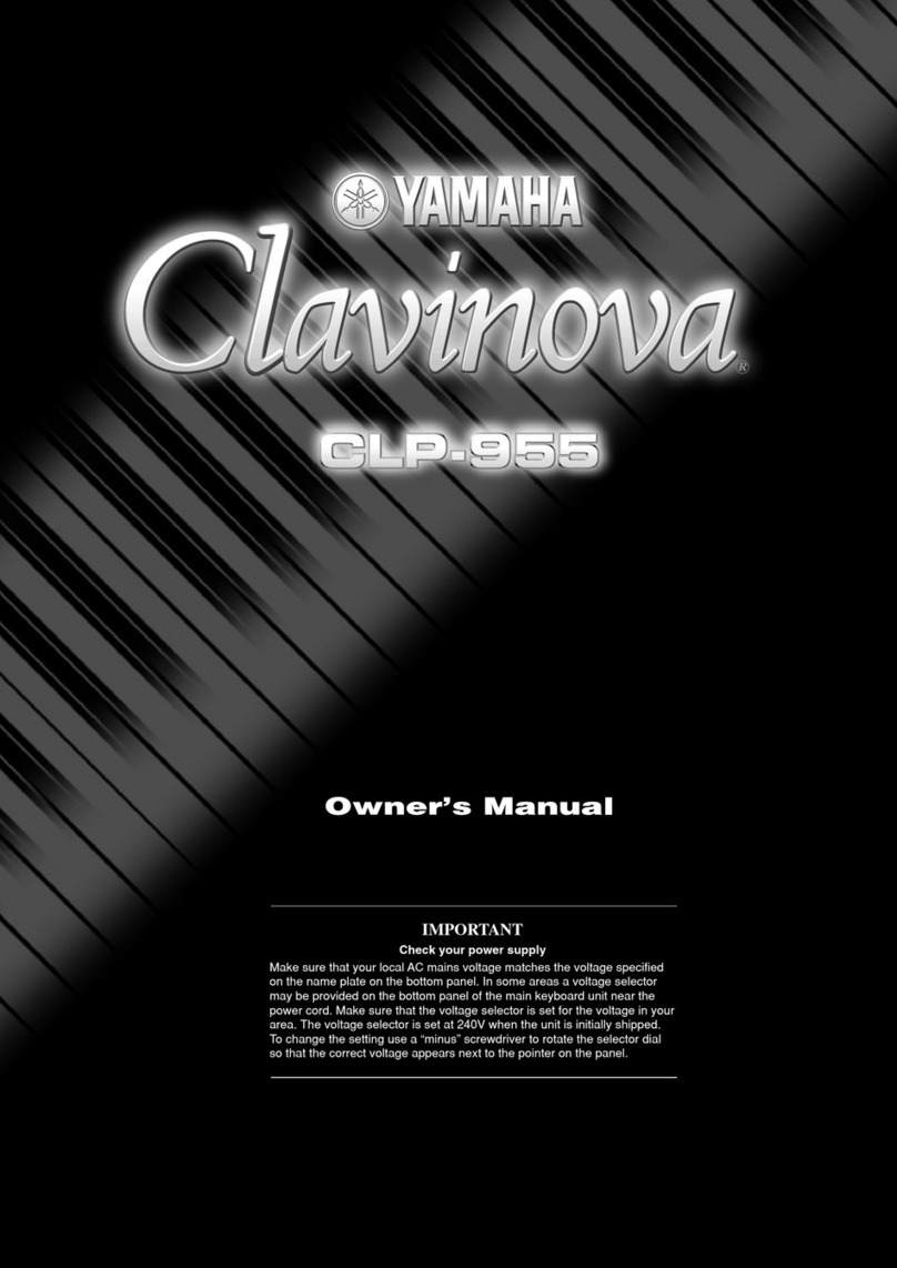 Yamaha Clavinova CLP-955 owner's manual