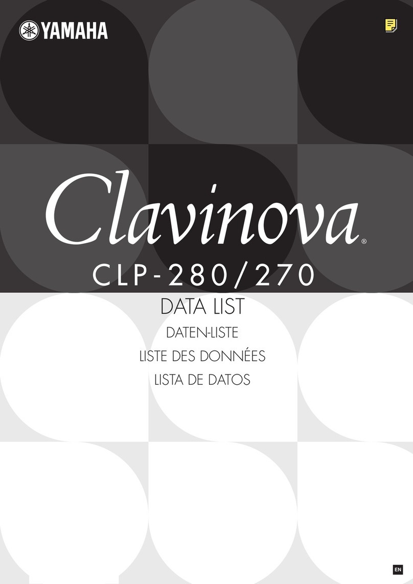 Yamaha Clavinova CLP-270 Data list