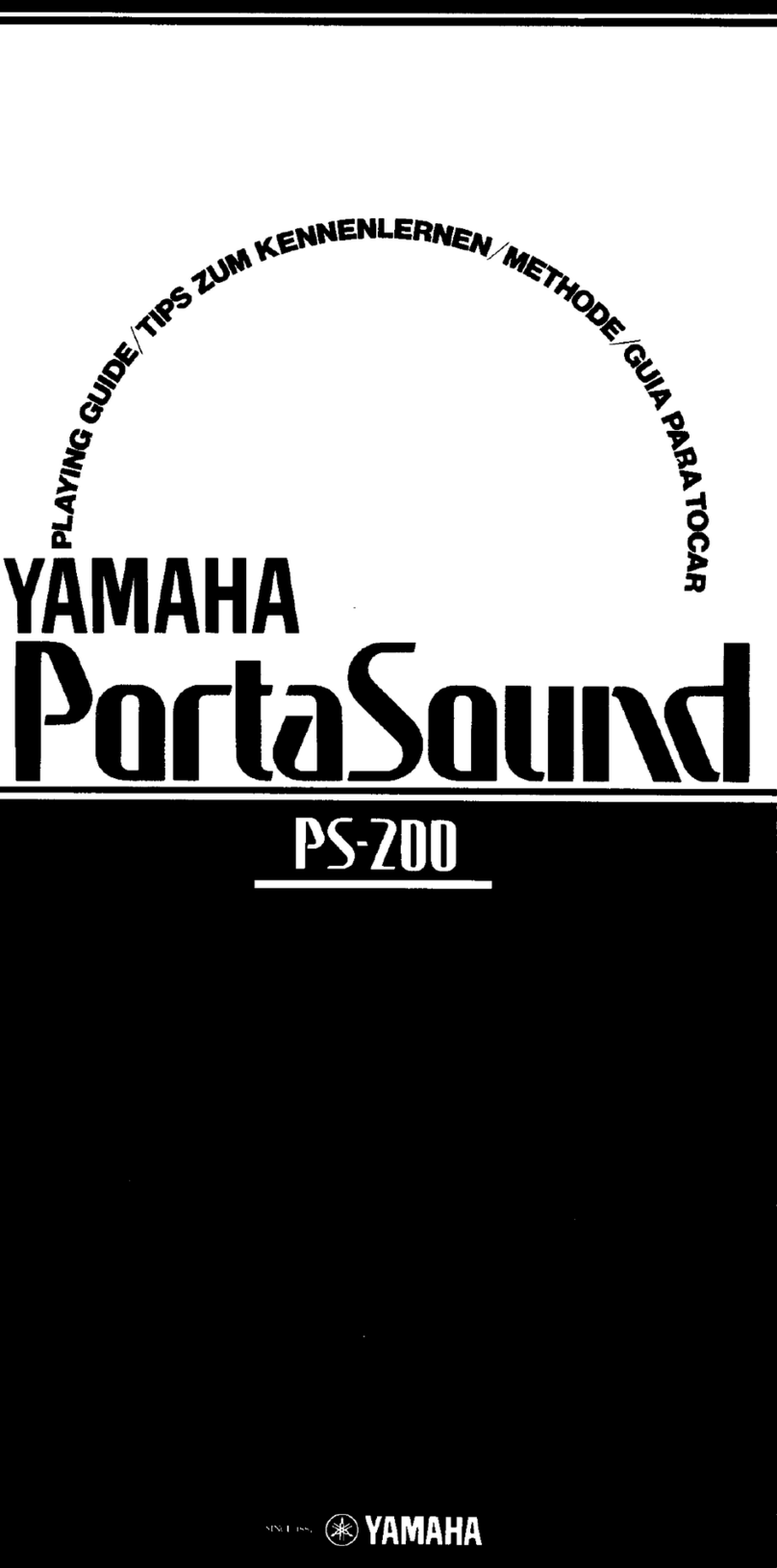 Yamaha PortaSound PS-200 Playing guide