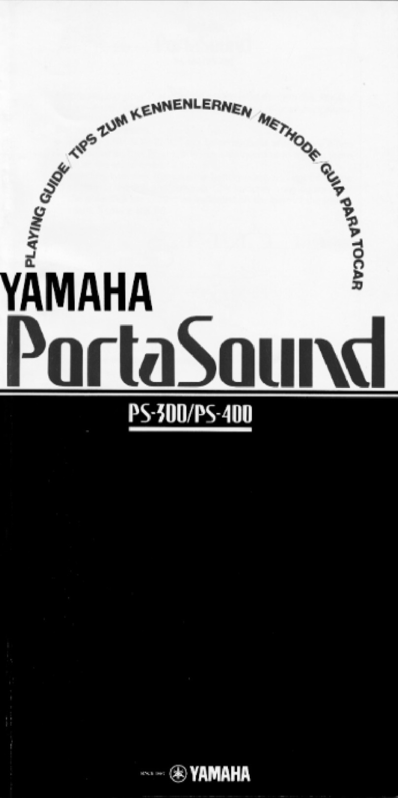 Yamaha PortaSound PS-300 User manual