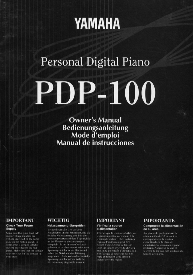 Yamaha PDP-100 User manual