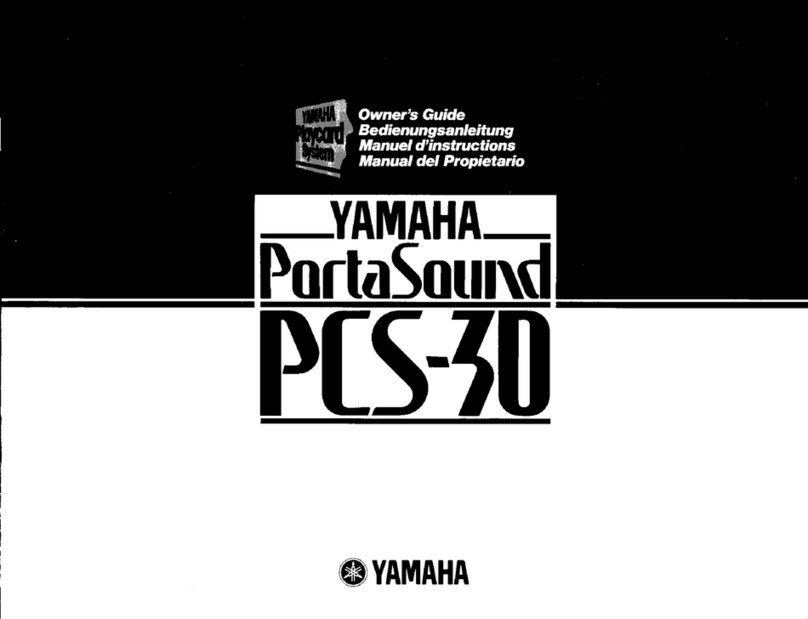 Yamaha PortaSound PCS-30 owner's guide