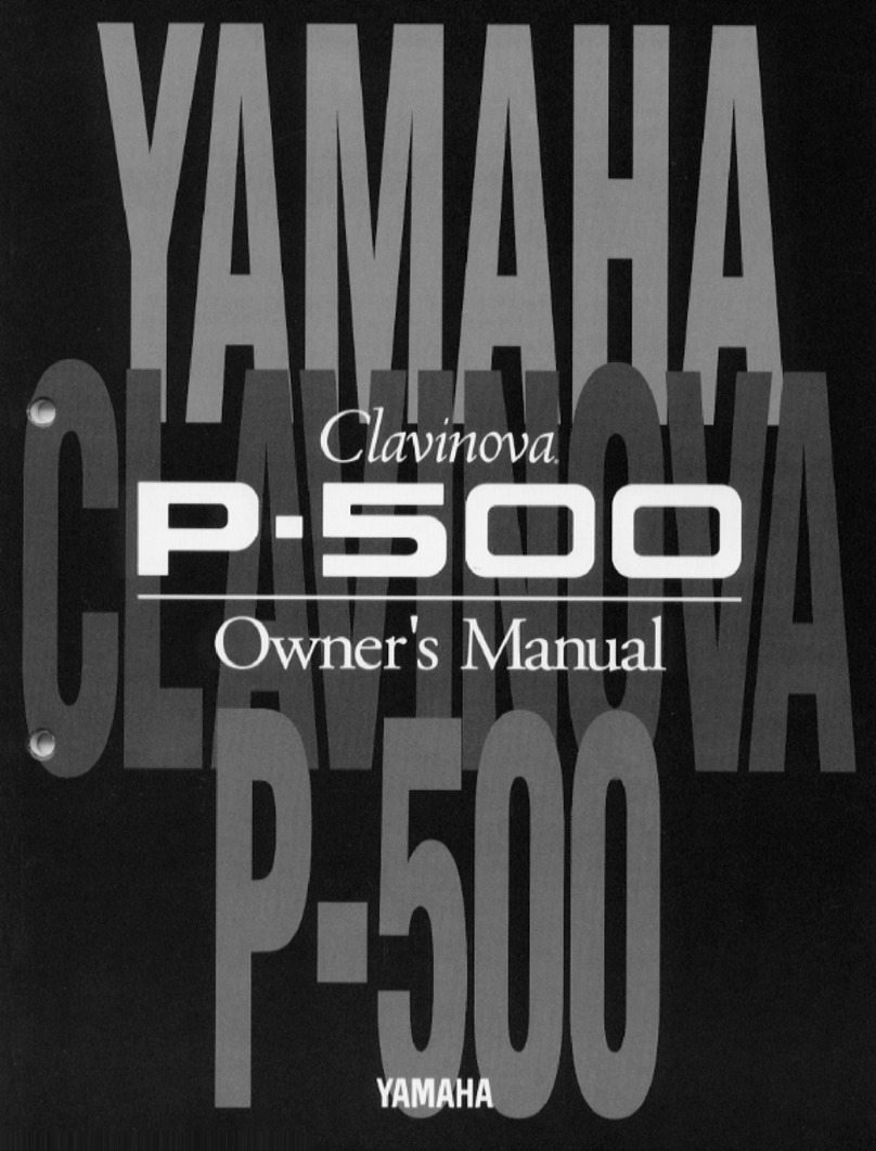 Yamaha Clavinova P-500 owner's manual