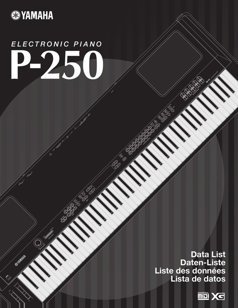 Yamaha P-250 Data list