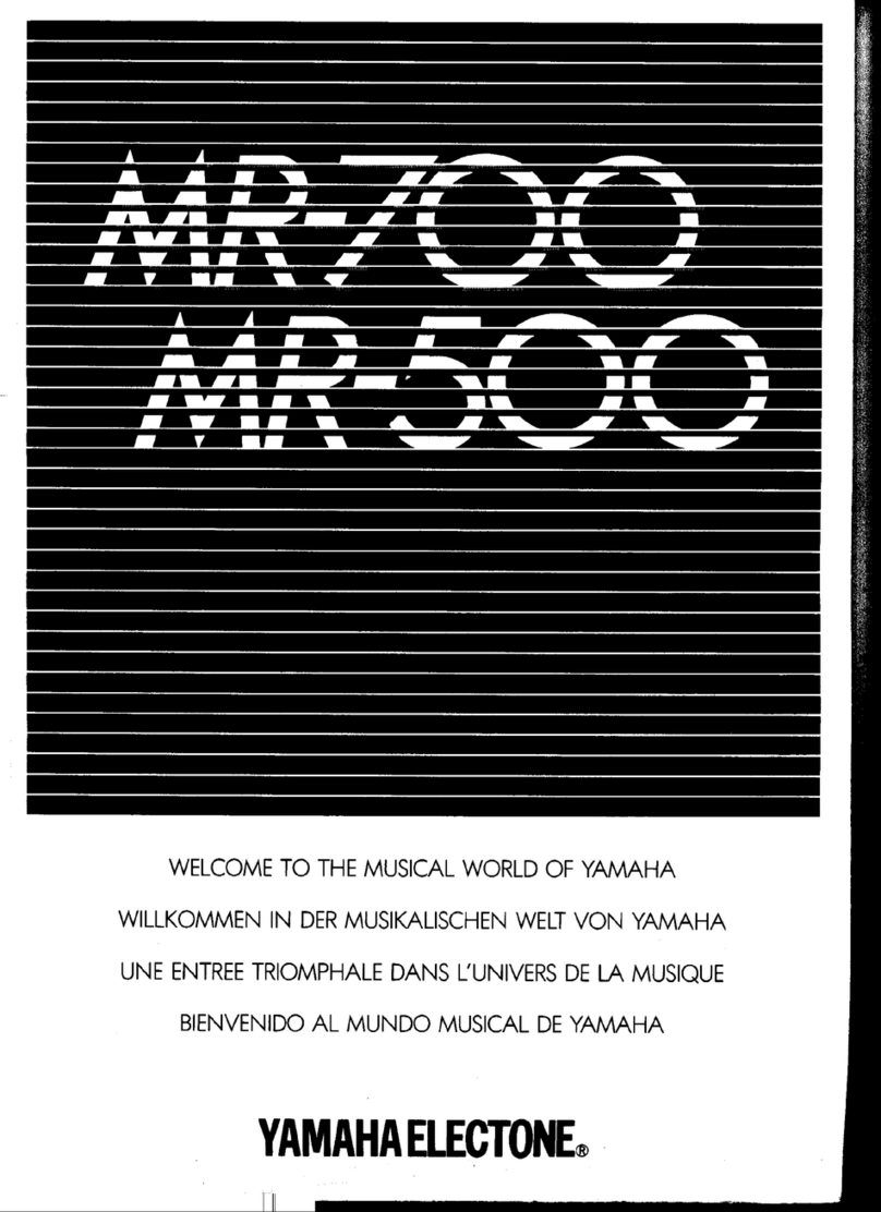 Yamaha Electone MR-500 user guide