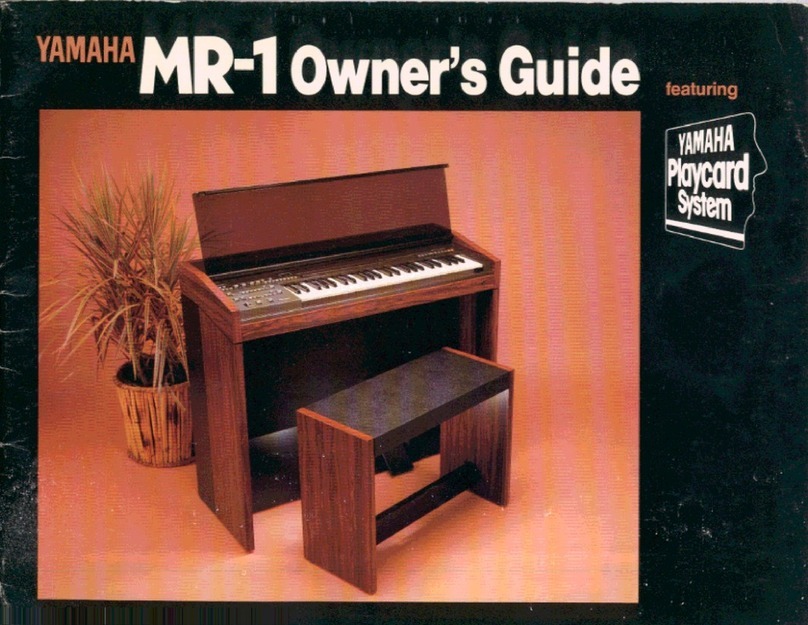 Yamaha MR-1 User manual
