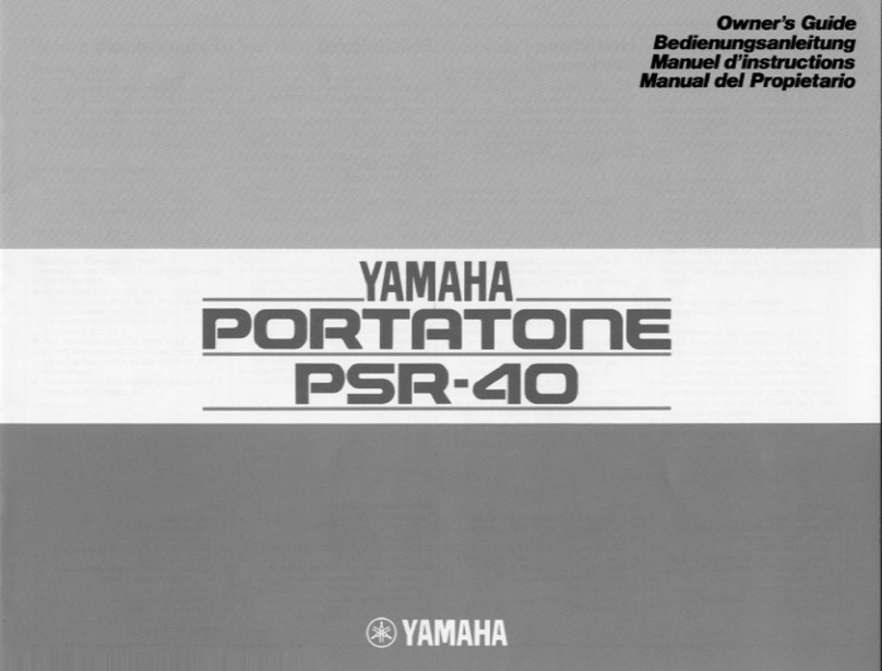 Yamaha PortaTone PSR-40 User manual