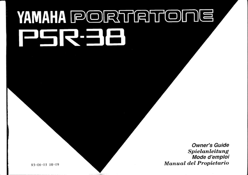Yamaha Portatone PSR-38 User manual