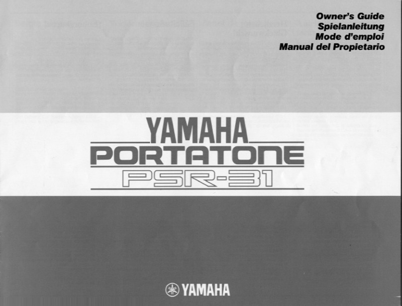 Yamaha PortaTone PSR-31 owner's guide