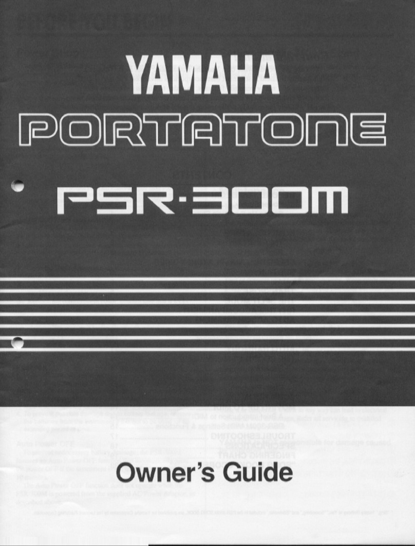 Yamaha PortaTone PSR-300m owner's guide