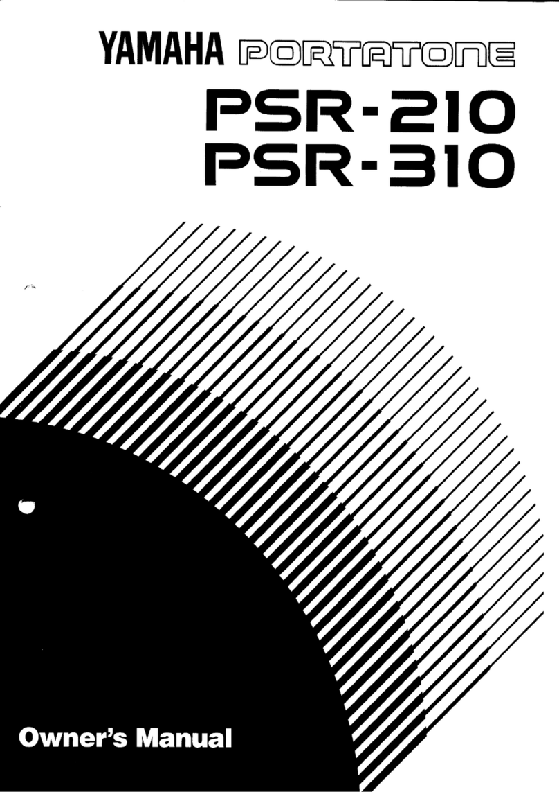 Yamaha PortaTone PSR-210 User manual Yamaha PortaTone PSR-210 User manual