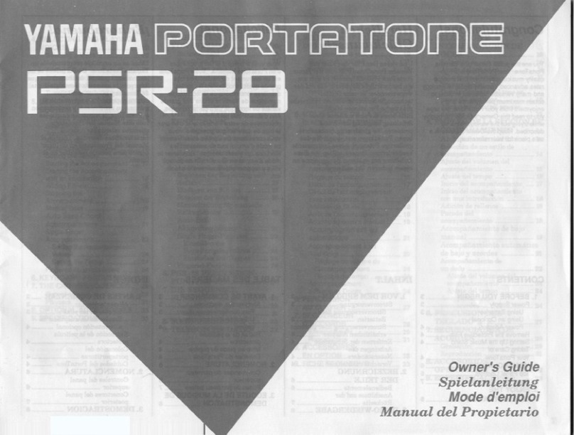 Yamaha PortaTone PSR-28 owner's guide