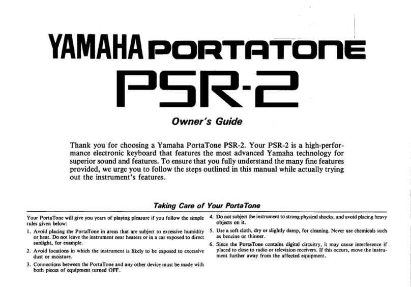 Yamaha PortaTone PSR-2 User manual