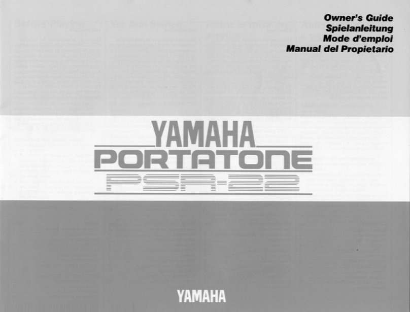 Yamaha PortaTone PSR-22 owner's guide